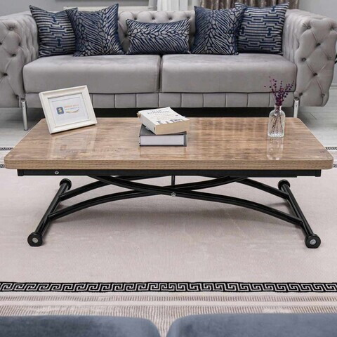 Masuta de cafea, Hanah Home, Juppo Ext, MDF, Antic / Negru
