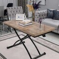 Masuta de cafea, Hanah Home, Juppo Ext, MDF, Antic / Negru