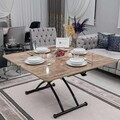 Masuta de cafea, Hanah Home, Juppo Ext, MDF, Antic / Negru