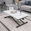 Masuta de cafea, Hanah Home, Juppo Int, MDF, Alb/Negru