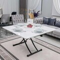 Masuta de cafea, Hanah Home, Juppo Int, MDF, Alb/Negru