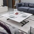 Masuta de cafea, Hanah Home, Juppo Int, MDF, Alb/Negru