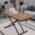 Masuta de cafea, Hanah Home, Juppo Ext, MDF, Nuc / Negru
