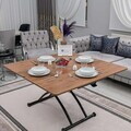 Masuta de cafea, Hanah Home, Juppo Ext, MDF, Nuc / Negru