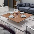 Masuta de cafea, Hanah Home, Juppo Int, MDF, Nuc/Alb