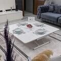Masuta de cafea, Hanah Home, Juppo Ext, MDF, Alb