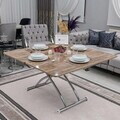 Masuta de cafea, Hanah Home, Juppo Ext, MDF, Antic / Crom