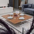 Masuta de cafea, Hanah Home, Home, MDF, Nuc/Alb