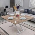 Masuta de cafea, Hanah Home, Home, MDF, Antic / Alb