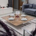 Masuta de cafea, Hanah Home, Home, MDF, Antic / Alb