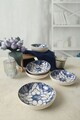 Set boluri pentru sos, Hermia, 275KRM2007, Ceramica, Alb/Albastru