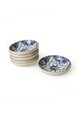 Set boluri pentru sos, Hermia, 275KRM2007, Ceramica, Alb/Albastru