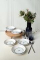 Set boluri pentru sos, Hermia, 275KRM2012, Ceramica, Alb / Bleumarin / Verde