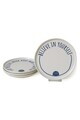 Set farfurii pentru desert, Hermia, 275KRM2014, Ceramica, Alb / Bleumarin
