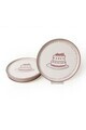 Set farfurii pentru desert, Hermia, 275KRM2015, Ceramica, Alb/Maro
