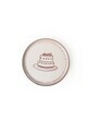 Set farfurii pentru desert, Hermia, 275KRM2015, Ceramica, Alb/Maro