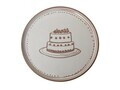 Set farfurii pentru desert, Hermia, 275KRM2015, Ceramica, Alb/Maro