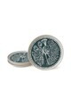 Set farfurii pentru desert, Hermia, 275KRM2016, Ceramica, Crem / Albastru marin