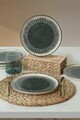 Set platouri servire desert, Hermia, 275KRM2109, Ceramica, Antibacterian, Crem