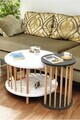 Set masute de cafea, Hanah Home, Peka-Set108, PAL, Alb / Antracit