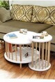 Set masute de cafea, Hanah Home, Peka-Set108, PAL, Alb