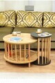 Set masute de cafea, Hanah Home, Peka-Set108, PAL, Stejar safir / Antracit