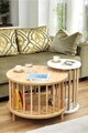 Set masute de cafea, Hanah Home, Peka-Set108, PAL, Stejar Safir / Alb