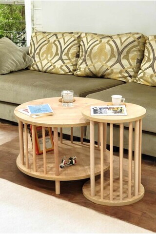 Set masute de cafea, Hanah Home, Peka-Set108, PAL, Maro