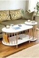 Set masute de cafea, Hanah Home, Peka111-125, PAL, Alb
