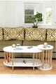 Set masute de cafea, Hanah Home, Peka111-125, PAL, Alb