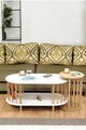 Set masute de cafea, Hanah Home, Peka111-125, PAL, Stejar alb / safir