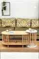 Set masute de cafea, Hanah Home, Peka111-125, PAL, Stejar Safir / Alb
