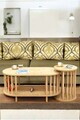 Set masute de cafea, Hanah Home, Peka111-125, PAL, Maro