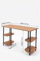 Birou, Hanah Home, Peka113, 120x74x52 cm, PAL, Pin / Negru