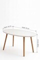 Masuta de cafea, Hanah Home, Peka-126, 90x60x50 cm, PAL, Alb