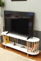 Comoda TV, Hanah Home, Peka-0112, 120x43x30 cm, PAL, Alb