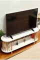 Comoda TV, Hanah Home, Peka-0112, 120x43x30 cm, PAL, Alb