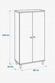 Dulap multifunctional, Hanah Home, Pk14Pkk, 60x130x30 cm, PAL, Pin