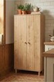 Dulap multifunctional, Hanah Home, Pk14Pkk, 60x130x30 cm, PAL, Maro