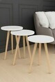 Set masute 3 piese, Hanah Home, Ck152Ck, PAL, Alb