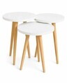 Set masute 3 piese, Hanah Home, Ck152Ck, PAL, Alb