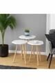 Set masute 3 piese, Hanah Home, Peka-155, PAL, Alb