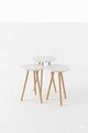 Set masute 3 piese, Hanah Home, Peka-155, PAL, Alb