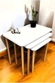 Set masute 3 piese, Hanah Home, Peka0015-S, PAL, Alb