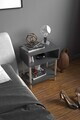 Noptiera, Hanah Home, Peka-0001, 45x60x30 cm, PAL, Antracit