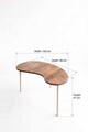 Masuta de cafea, Hanah Home, Peka-221, 100x47x48 cm, PAL, Pin