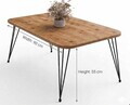 Masuta de cafea, Hanah Home, Peka247P, 90x55x50 cm, PAL, Pin / Negru
