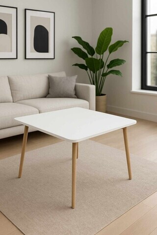 Masuta de cafea, Hanah Home, Peka-249, 60x47x60 cm, PAL, Alb