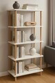 Corp biblioteca, Hanah Home, Pk261, 60x136x25 cm, PAL, Alb