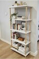 Corp biblioteca, Hanah Home, Pk261, 60x136x25 cm, PAL, Alb